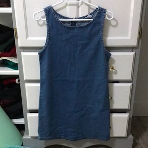 Zip back denim dress, fits body con